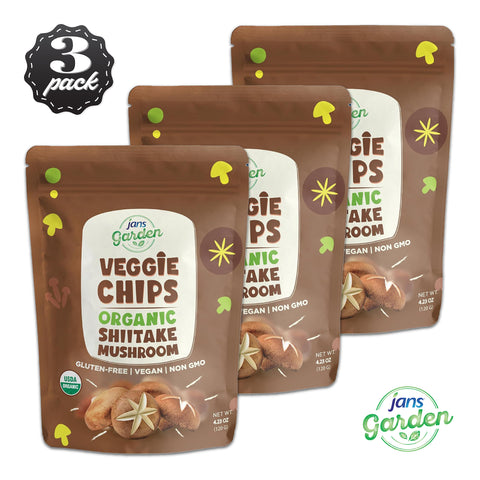 Jans Garden - Organic Shiitake Mushroom Chips (3-pack)