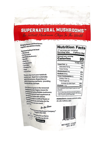 Supernatural Mushroom Chips - Sriracha